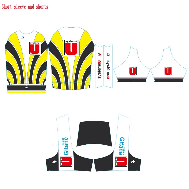 Комплект Джерси для мужчин с коротким рукавом Джерси для велоспорта велосипед одежда нагрудник шорты дышащая гелевая Подкладка одежда для велоспорта - Цвет: style photos