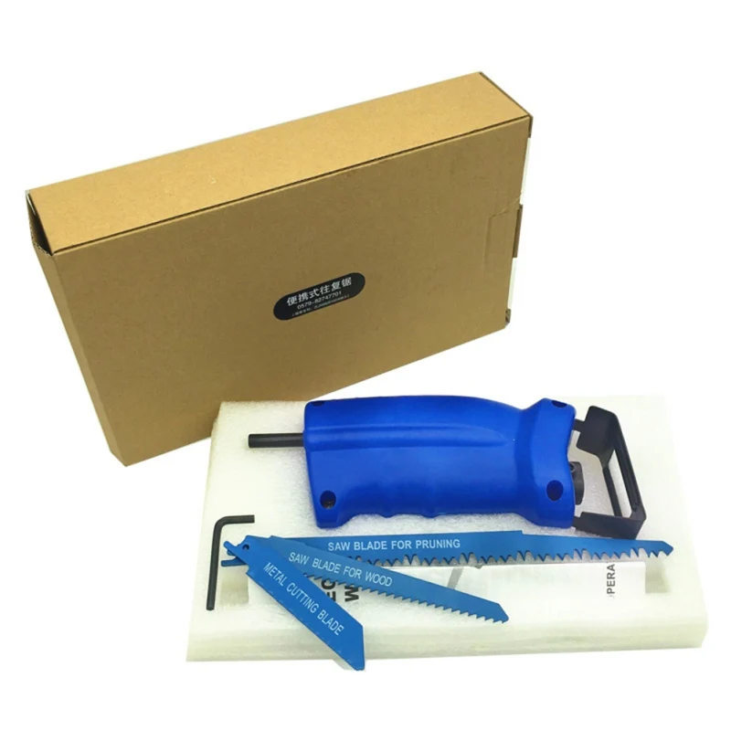 

Power Tool Accessories Reciprocating Saw Metal Cutting Wood Cutting Tool Electric Drill Attachment with 3 Blades