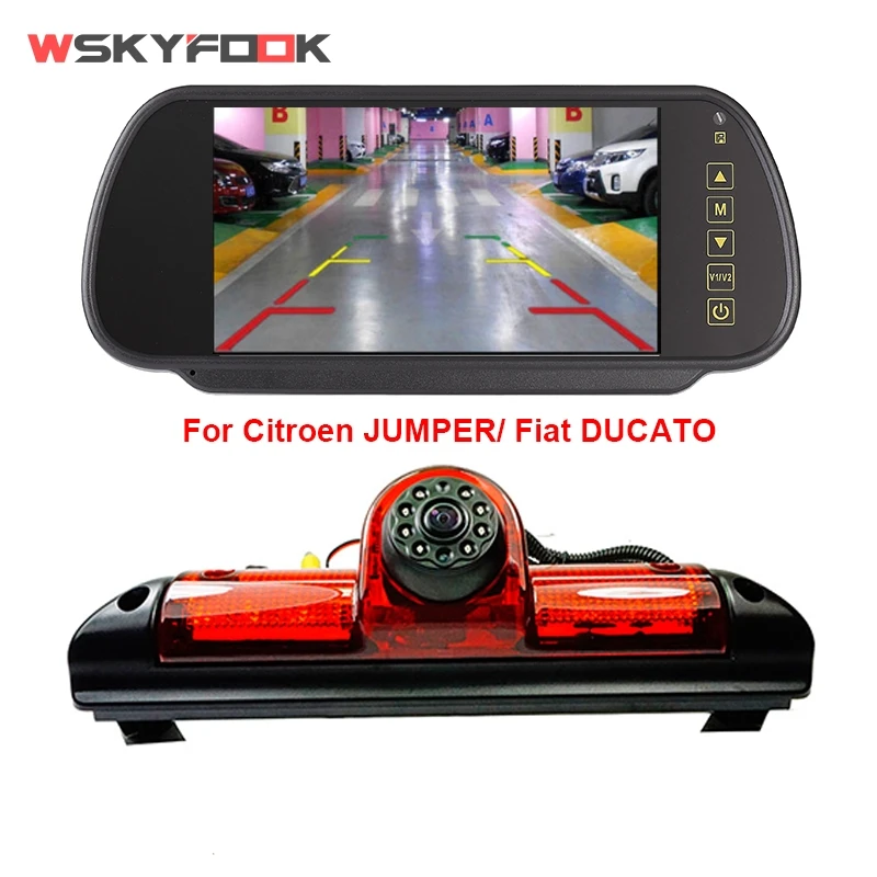 

Night Vision Car Brake Light Rear View Reversing Camera For Citroen JUMPER/ Fiat DUCATO 20016-2015 With 7inch Mirror Monitor Kit