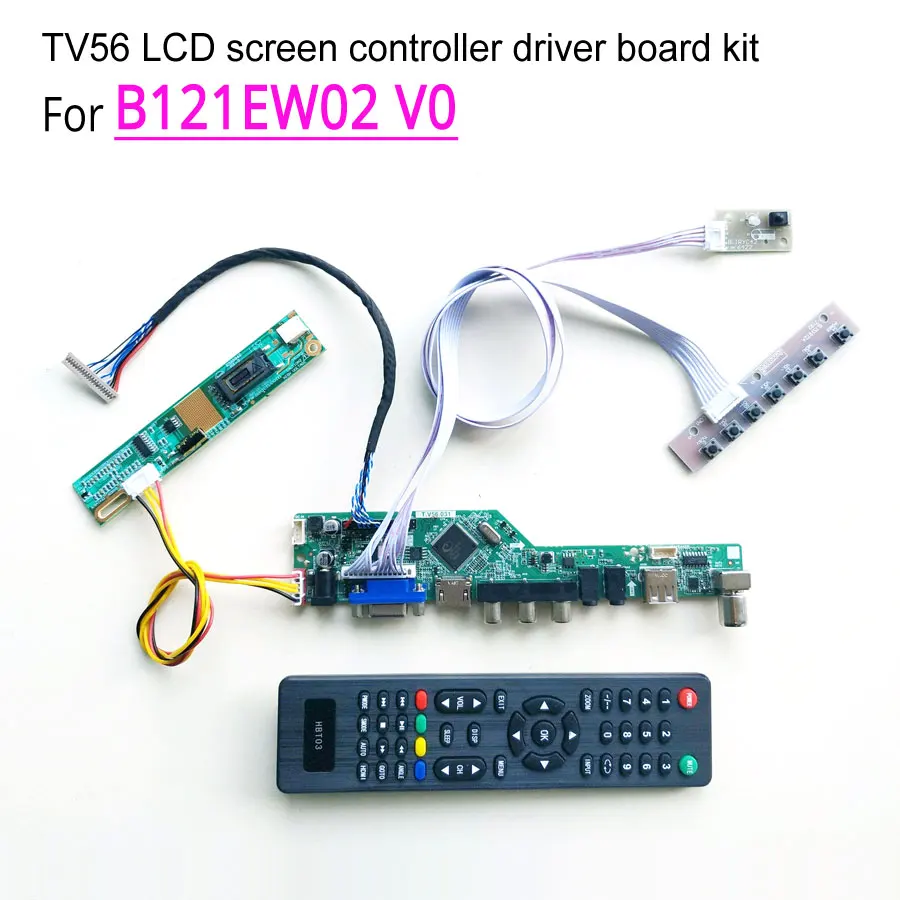 For B121EW02 V0 laptop LCD screen 20pin 1 lamp CCFL 1280 800 12 1 60Hz LVDS
