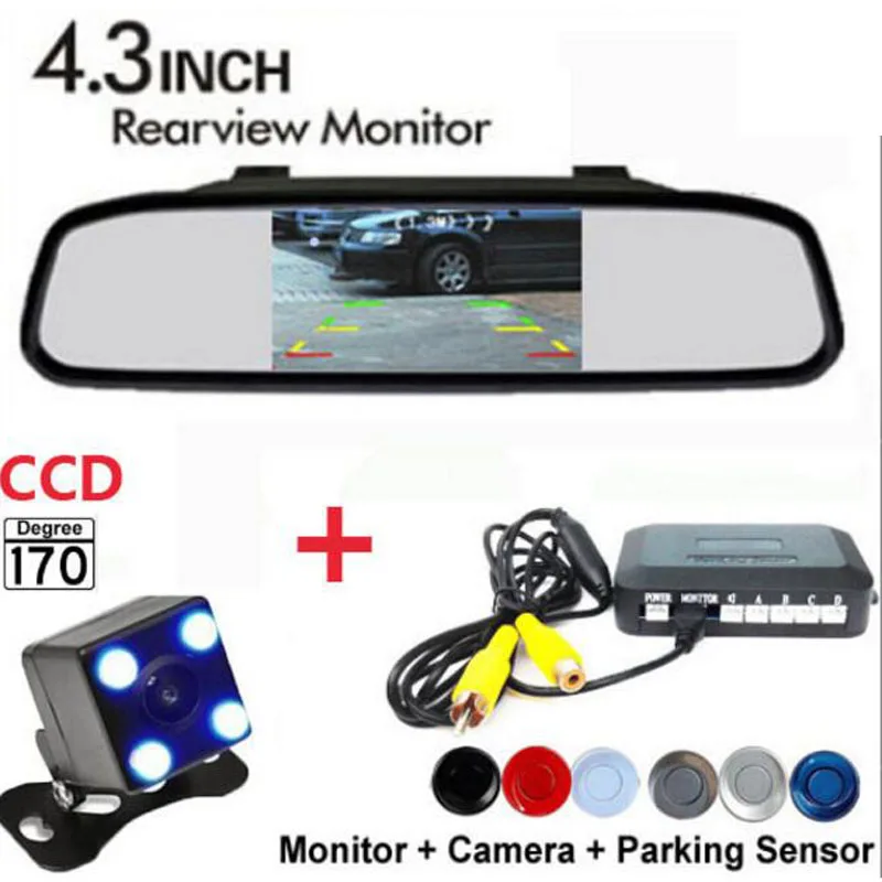 Koorinwoo font b Car b font Visible Parking System Reverse Back up Radar Connect 4 3