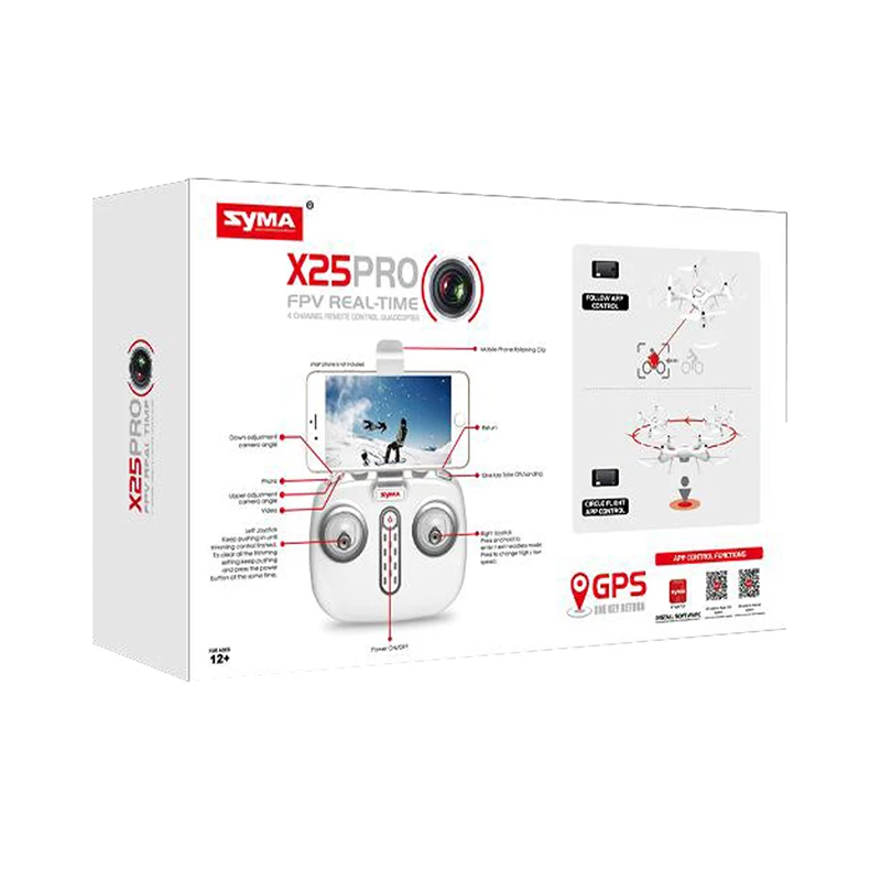 Квадрокоптер SYMA X25 PRO X25PRO 2 4 ГГц 6 осей Wi Fi FPV|Радиоуправляемые вертолеты| |