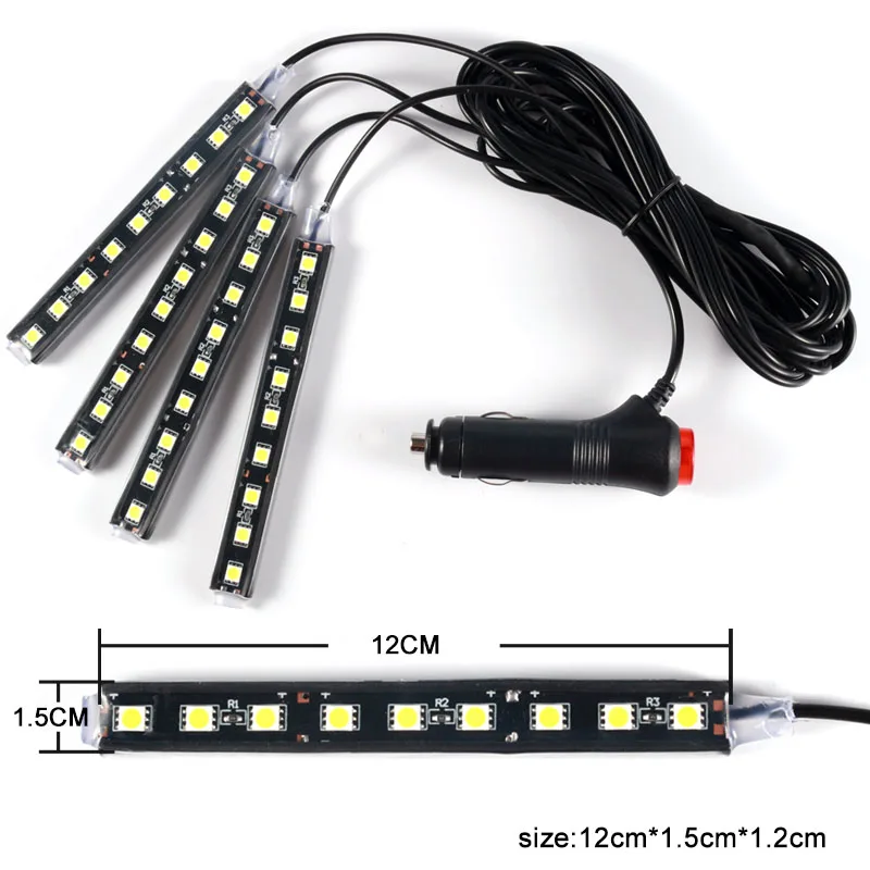 Gzkafolee 4 шт./2 шт. автоматический свет RDL 5050SMD декоративные лампы автомобиль свет Подсветка салона Тюнинг автомобилей 12 В