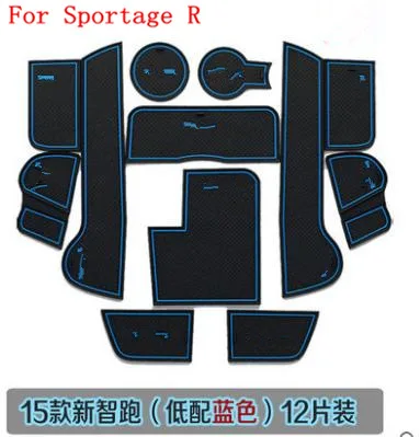 For KIA Sportage R 2011- 3d Rubber Car Anti Slip Mat Non-Slip Covers Interior Door Mats Cup Pad