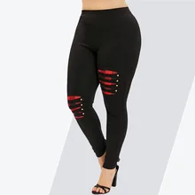 *#Best Price ROSEGAL Plus Size Ripped Plaid Panel Leggings New Fashions Women Leggings Pants Casual Elastic Waist Pencil Pants Female Bottoms *#Best Price ROSEGAL Plus Size Ripped Plaid Panel Leggings New Fashions Women Leggings Pants Casual Elastic Waist Pencil Pants Female Bottoms