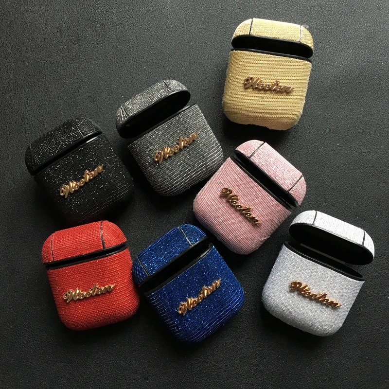 

Colorful Luxury Bling Shiny Earphone Case For Apple Airpods Wireless Hard Protective Case For Air Pods Glitter Bluetooth Cover