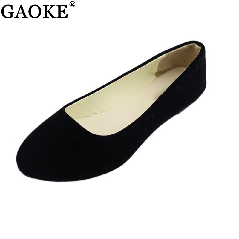 

2018 Fashion Soft shoes Slip-on for female women flat shoes round toe daily casual shoes
