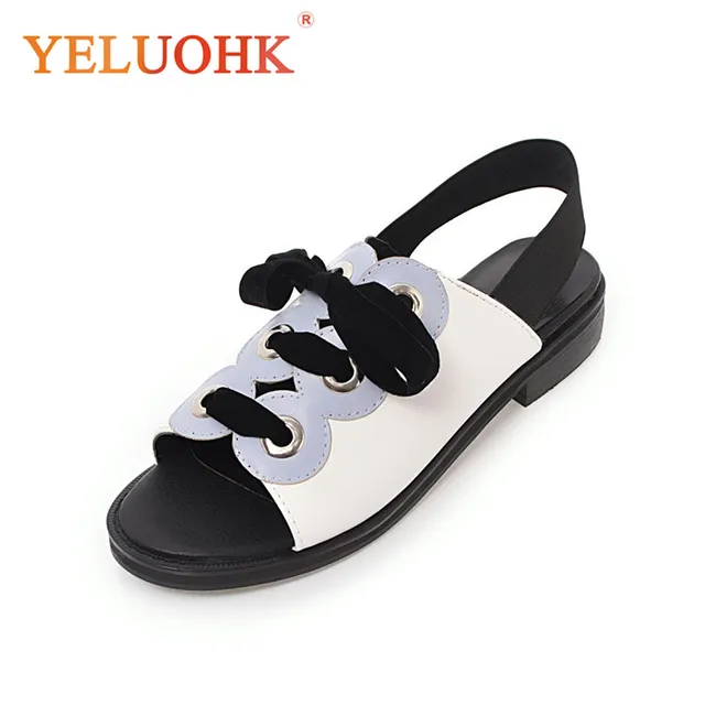 34-43 Women Sandals Low Heel 2018 Summer Sandals Women Big Size Summer Shoes Female