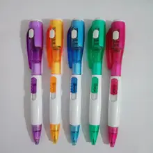 200 шт. милый творческий канцелярские с светодиодный фонарик многофункциональный ручка Цвет случайный