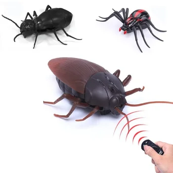 

Simulation Cockroach/Spider/Ants Funny Prank Toys Remote Control Spiders Infrared Toys Eyes Shine Tricky Scary Toy Christmas Toy
