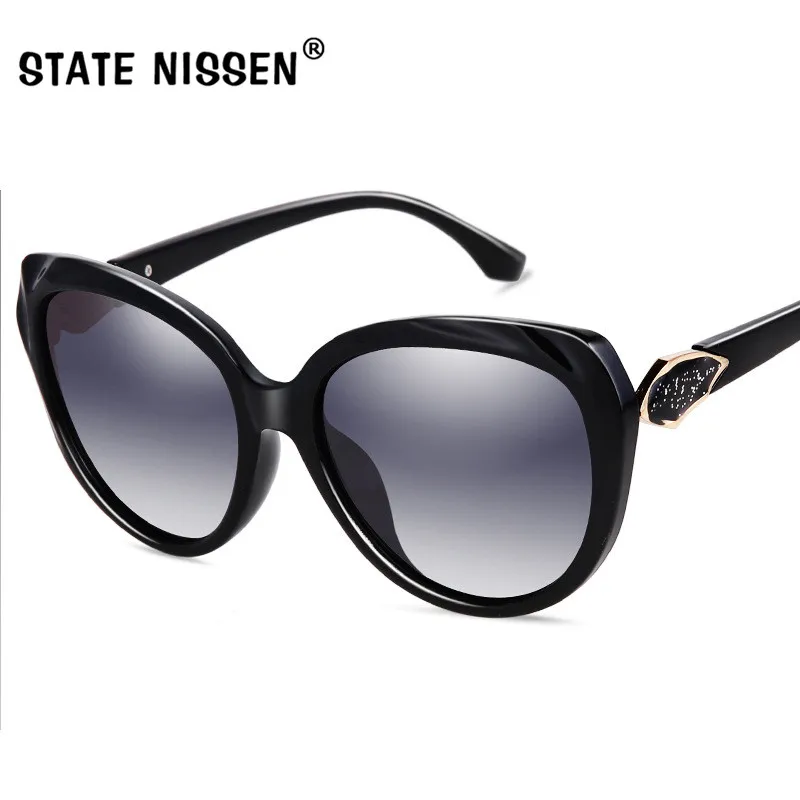 

STATE NISSEN Sunglasses Women Oversize Brand Designer Big Size Female Polarized Driving Sun Glasses High Quality Eyewear