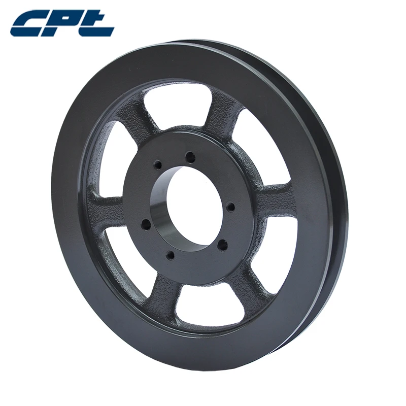 CPT 1B94SDS spoke type grooved pulley wheel, 1 Groove, Cast Iron, 9.75