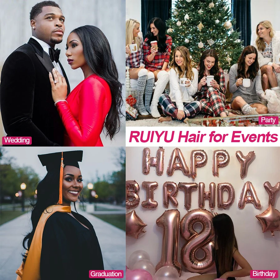 Straight Hair Bundles Brazilian Hair Weave Bundles Human Hair Bundles 3 4 Bundle Deals 8-28 Inch Non Remy Hair Weave RUIYU