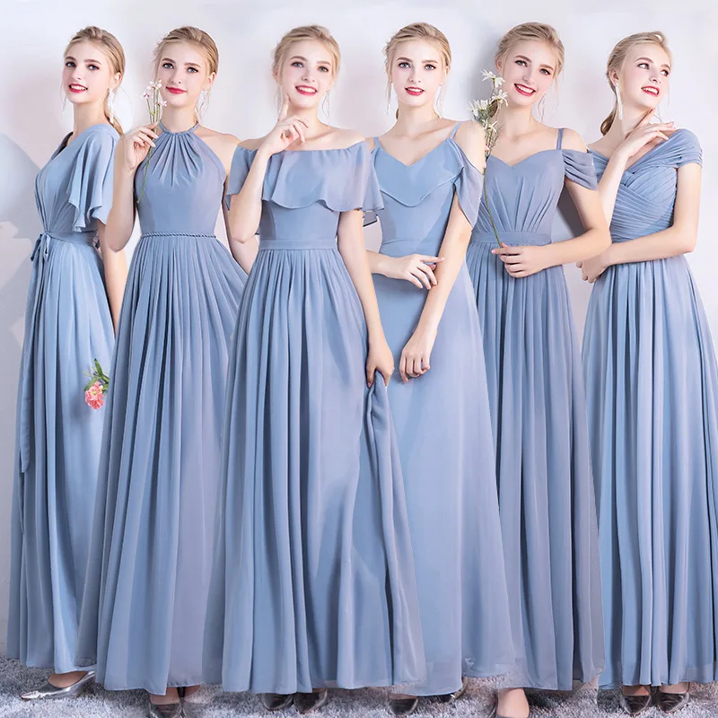 JC&STAR2018 Long Cheap Mint Green Bridesmaid Dresses Under