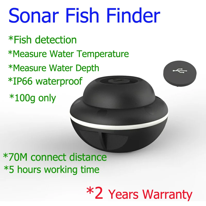 

70M Distance Connection Fishfinder Fish Detector Double Sonar Fishing Finder Fishing Product Free Ship