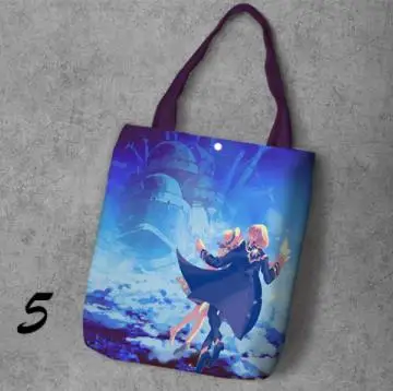 Модные новые сумки Howl's Moving замок, высокое качество, холщовая Женская вместительная сумка-тоут, сумки через плечо для покупок - Цвет: 6