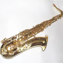 Профессиональный Bb тенор саксофон с Чехол из желтой латуни saxs профессиональные духовые Музыкальные инструменты