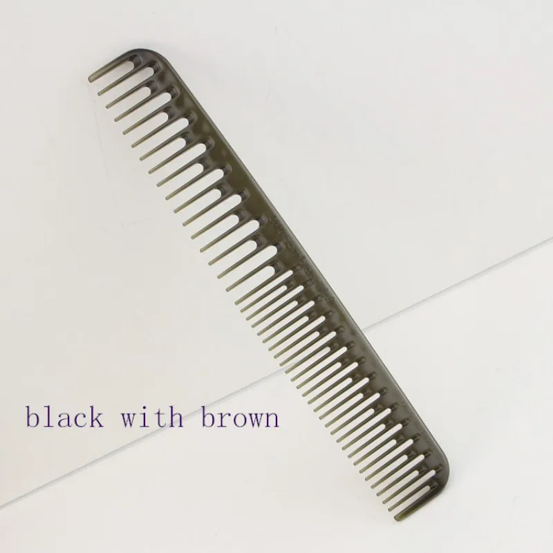 black with brown 1 шт. расчески для волос высокого качества Парикмахерская профессиональная расческа профессиональные принадлежности для парикмахерских - Цвет: black with brown