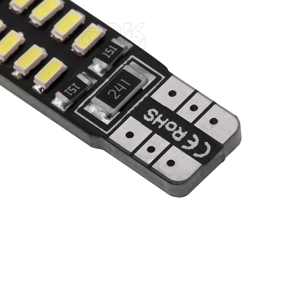 500 шт./лот T10 canbus led 24led 3014 smd t10 Светодиодные, под шину canbus, для автомобиля Smd Light+ w5w 194 t10 24smd светодиодные лампы без ошибок OBC led