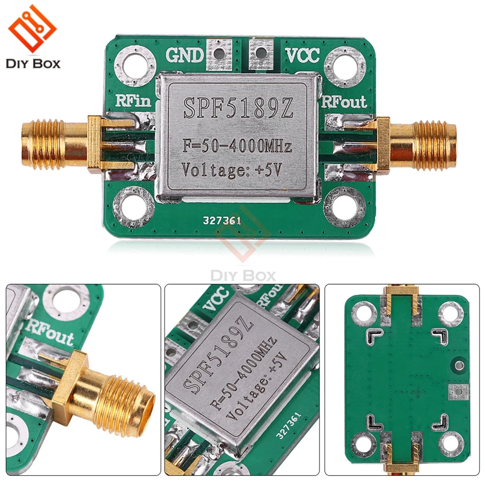 SPF5189 LNA РЧ усилитель 50-4000 МГц РЧ низкий уровень шума FM широкополосный усилитель приемник сигнала SPF5189 NF = 0.6dB LAN0