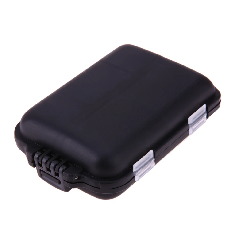 

Mini fly fishing box 10 Compartments Fishing Tackle Box double sided Lure Spoon Hook Rig Bait Waterproof Hooks Lures Baits Tools