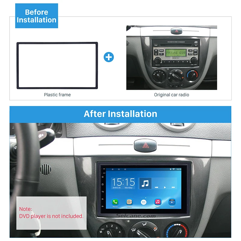 Seicane 2 DIN автомобильное радио фасции переоборудование аудио покрытие для HONDA FIT Jazz DVD плеер рамка отделка комплект приборной панели 178*100 мм