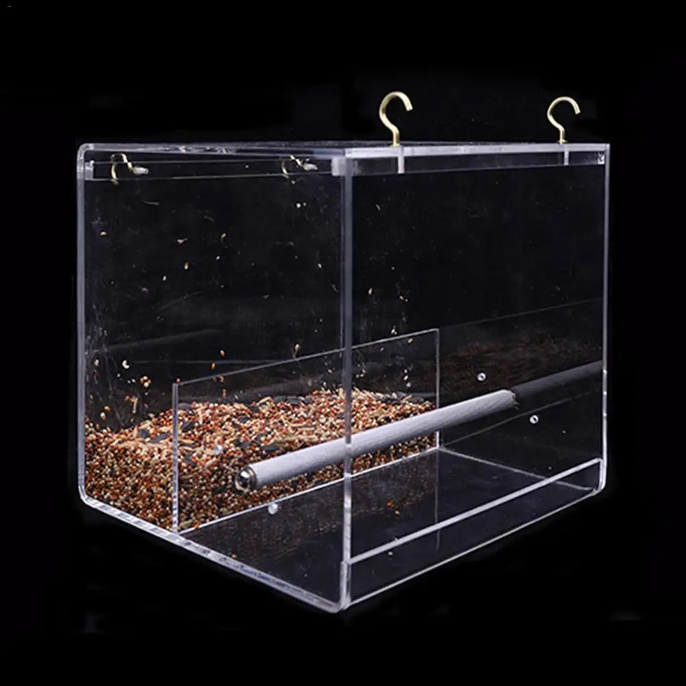 Акриловая автоматическая кормушка для птиц устройство для кормления домашних животных семена контейнер для еды аксессуары для птичьей клетки для длиннохвостый попугай канари