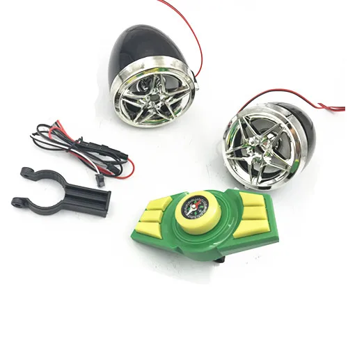 Motorcycle Bluetooth Audio System FM Radio Stereo Speaker Control Alarm Speaker Bobber Touring Dirt bike