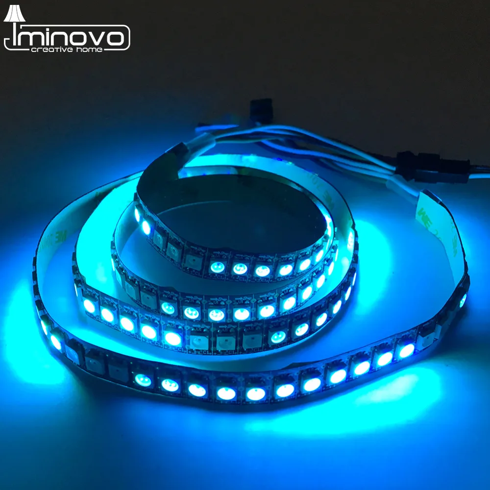 

WS2812B LED Strip DC 5V 30/60/144 LEDs RGB Smart Addressable Pixel Black White PCB WS2812 IC 50CM 1M 2M 3M 4M 5M 17Key Bar KTV