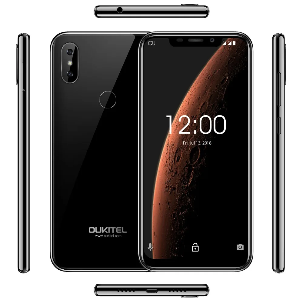 OUKITEL C13 Pro 5G/2,4G wifi 6,1" 19:9 2 ГБ 16 ГБ Android 9,0 мобильный телефон MT6739 Четырехъядерный 4G LTE смартфон распознавание лица отпечаток пальца