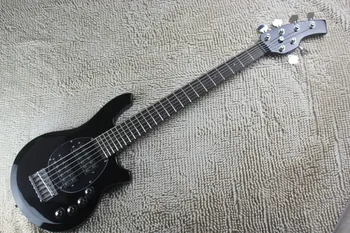 

2019 new + guitar factory + music man bongo bass glossy black musicman bongo electric bass 6 string 9V active pickups bongo bass