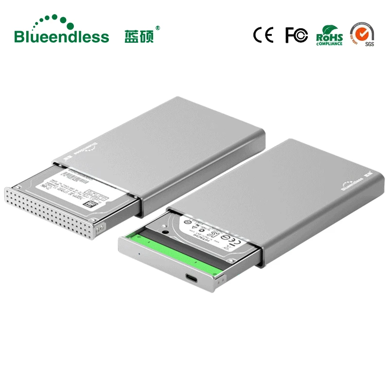Новинка 100% алюминиевый корпус для жесткого диска 2 5 дюйма Type C usb 3 1 на Sata ТБ