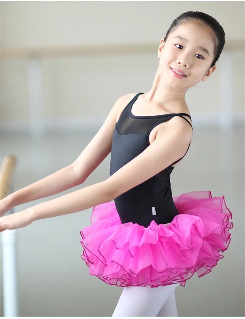 2018 Professional Girls Ballet Tutu Dress Kids Ballet Costumes Dance Leotard Dancewear Children 5 Color Cotton BaleDress (2)