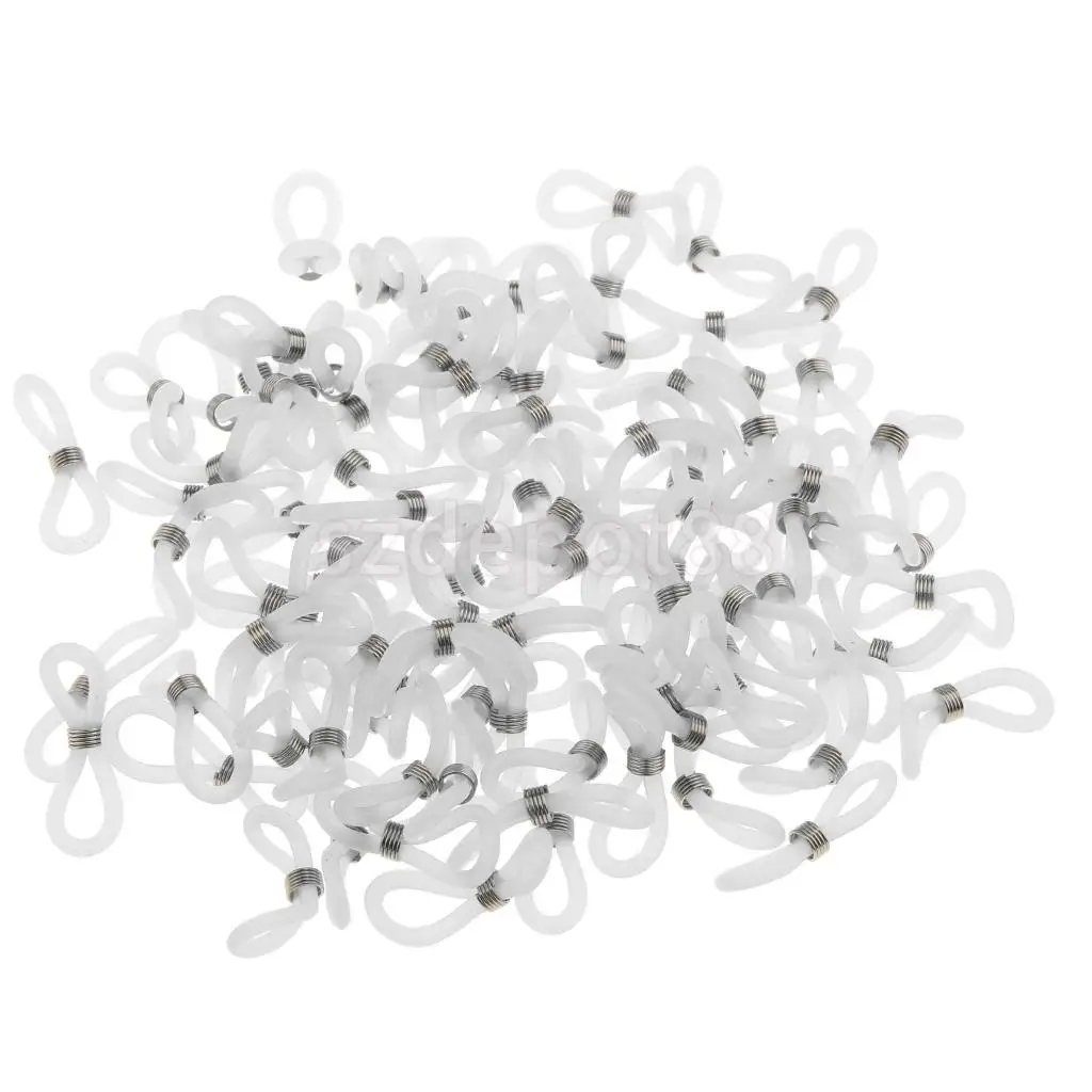 100pcs Ear Hook Eyeglasses Spectacles Chain Glasses Retainer Ends Rope Sunglasses Cord Holder Strap Retainer End Loop Connector