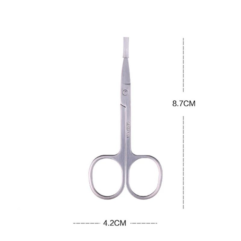 Профессиональные 2 шт. маникюрные ножницы из нержавеющей стали маникюрные ножницы для бровей и волос в носу дизайн ногтей изогнутые ножницы для кутикулы Инструмент для макияжа