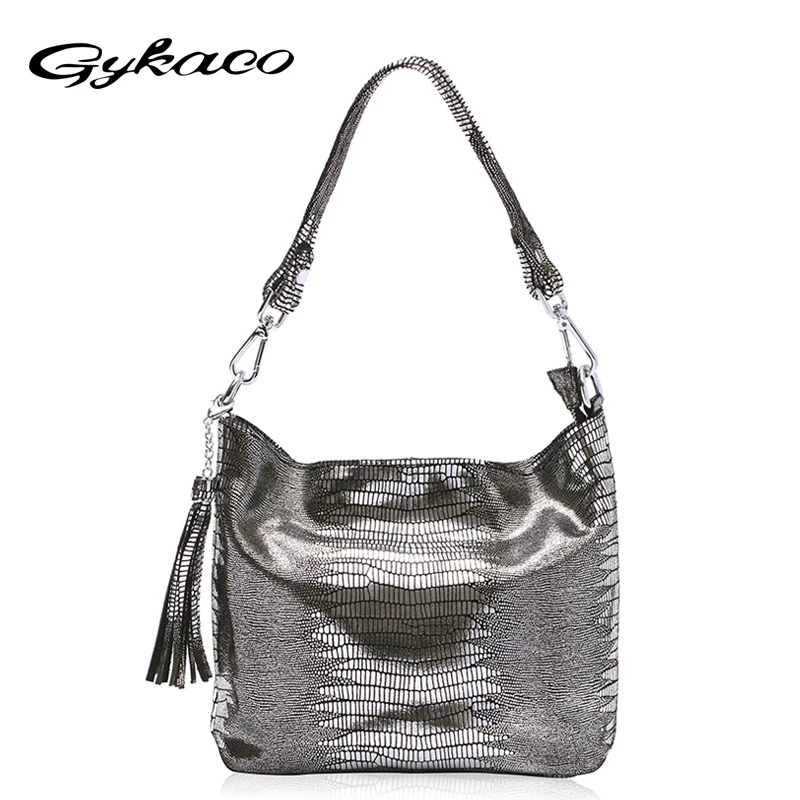 

Gykaeo 2019 Spring Luxury Handbags Women Bags Designer Genuine Leather Tote Bag Ladies Small Serpentine Pattern Messenger Bags