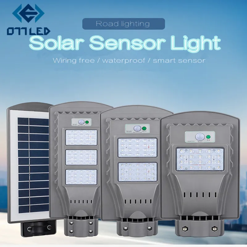 

20W 40W Solar Led Sensor Light Led Street Light with Motion Sensor Waterproof Sensor Led Wall Lamp Garden Lamp Pole Light Plaza
