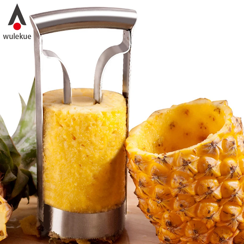 Wulekue Stainless Steel Pineapple Peeler Peel Core Tools Fruit