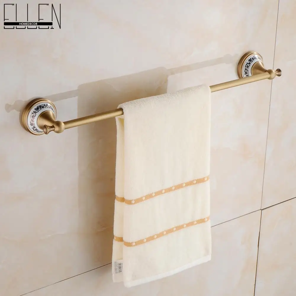 Single Towel Bar Античная бронза аксессуары для ванной комнаты Наборы полотенец Полка держатель для полотенец держатель для туалетной бумаги Rove крюк керамические Товары для ванной EL3100 - Цвет: Single Towel Bar