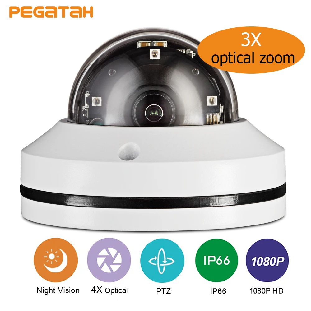 2inch 1080P 3X Zomm Auto Focus MINI PTZ Dome Camera Support AHD CVI TVI