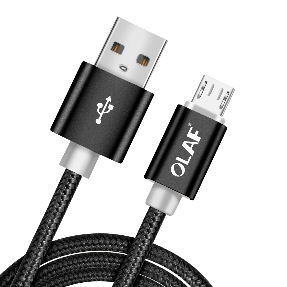 Олаф нейлоновый Кабель Micro-USB в оплетке 1 м/2 м/3 м/1,5 м/0,25 м Синхронизация данных USB кабель зарядного устройства для samsung huawei xiaomi Android телефонный кабель