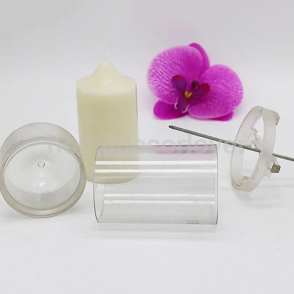 10cm Church Top Candle Making Model Mould with 50pcs 15cm Pre Waxed Wicks for DIY Candle Making