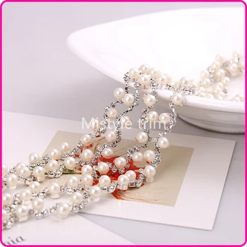 

1 Yard Sparse Strass stones and crystals Sew On beaded Rhinestone Chain Trim
