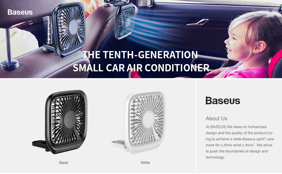 Baseus Foldable Mini USB Fans Car Back Seat Cooler Fan Portable Air Cooling Fan for Home Travel Car Headrest Desktop Office Fans|Fans| - AliExpress