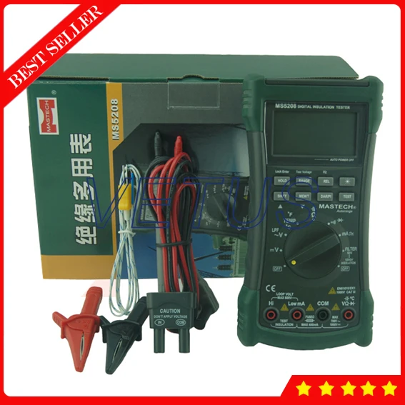 

MS5208 Multifunction Digital Multimeter Insulation Tester Megger