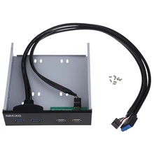 Профессиональные аксессуары для ПК DIY 2 порта USB 3,0+ 2 порта USB 2,0 разъемы 5,25 дюйма флоппи-отсек Передняя панель кронштейн AA