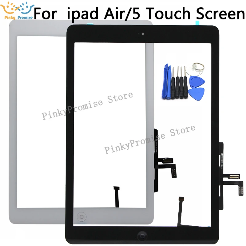 

For iPad Air 1 for iPad 5 Touch Screen Digitizer with Home Button Front Glass Display Touch Panel Replacement A1474 A1475 A1476