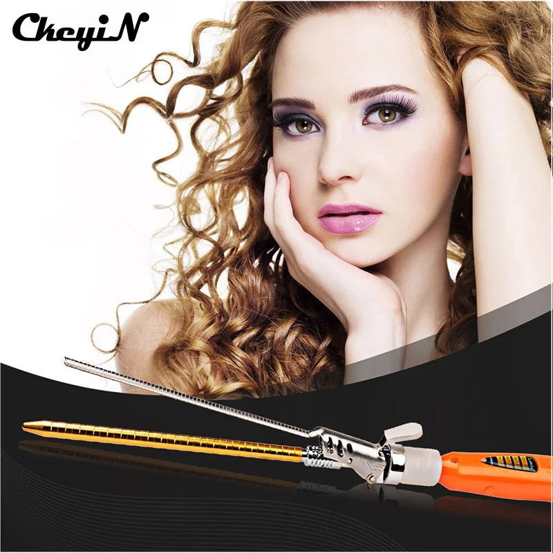 

Professional 9MM Deep Curly Hair Styler Curls Ceramic Curling Iron Wand Wave Machine Spiral Hair Curler Electric Styling Tool 42
