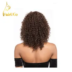 Hairugo волос предварительно цветные Синтетические волосы на кружеве Малайзии Человеческие волосы вьющиеся Искусственные парики для Для