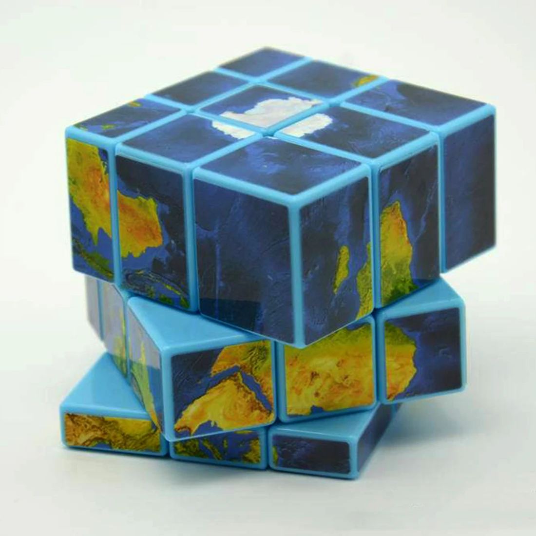 3x3x3 зеркальные блоки карта мира-наклейка волшебный куб головоломка скоростной куб 57 мм